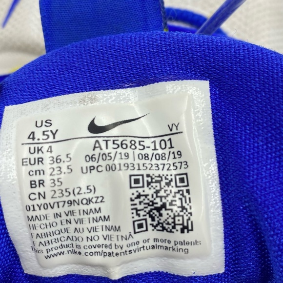 Nike KD Trey 5 VII (gs) White and Blue Basketball Sneakers - Picture 7 of 8